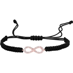 Altın Sepeti Rose Gümüş Sonsuzluk Örme Bileklik