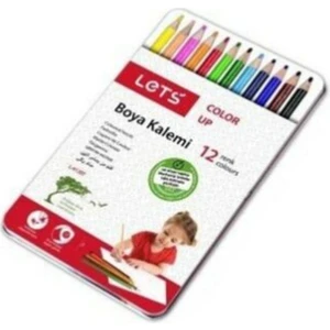 Lets 12 Renk  Boya Kalemi Metal Kutu L-4120T