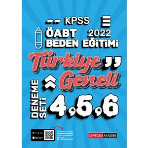 Pegem Akademi Yayıncılık 2022 KPSS ÖABT Beden Eğitimi 4-5-6 (3'lü Deneme)