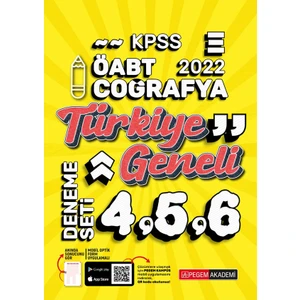 Pegem Akademi Yayıncılık 2022 KPSS ÖABT Coğrafya 4-5-6 (3'lü Deneme)