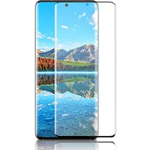 Case 4u Galaxy S20 Ultra 3D Tam Kaplayan Tamperli Cam Ekran Koruyucu Curved Kırılmaz Kenar Şeffaf