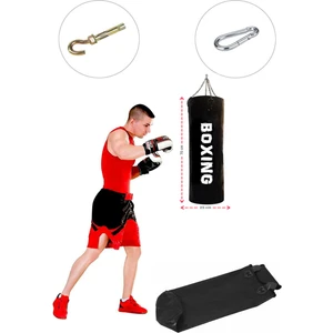 Spor Byfit 70 cm x 25 cm Içi Boş Boks Kum Torbası + Tavan Askı Aparatı - Boş