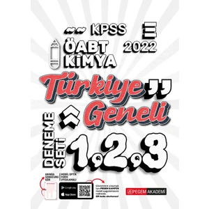 Pegem Akademi Yayıncılık 2022 KPSS ÖABT Kimya 1-2-3 (3'lü Deneme)