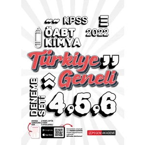 Pegem Akademi Yayıncılık 2022 KPSS ÖABT Kimya 4-5-6 (3'lü Deneme)