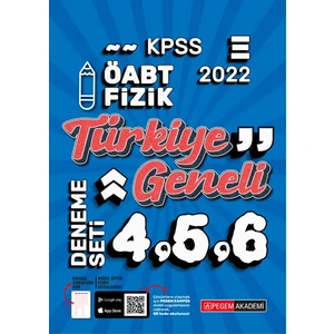 Pegem Akademi Yayıncılık 2022 KPSS ÖABT Fizik 4-5-6 (3'lü Deneme)