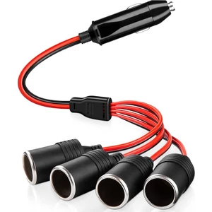 Araç Çakmaklık Çoklayıcı Splitter 1 Erkek 4 Dişi Çakmak Uzatma 12 V - 24 V