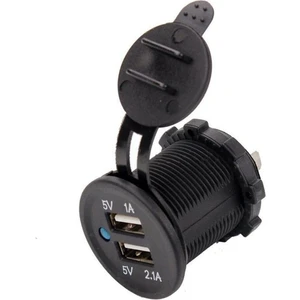 Motosiklet Araba Tekne Çift USB Şarj Soketi 5V1A 5V2.1A 2 USB Güç Çıkışı Su Geçirmez 12 V USB Priz