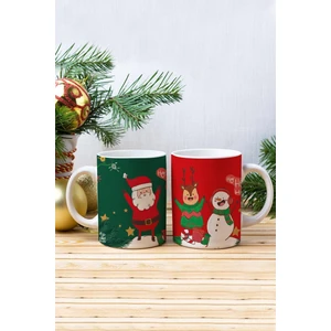 Yılbaşı Noel Babalar Ikili Kupa Seti