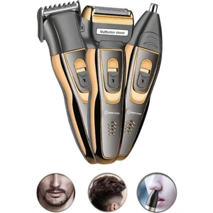 DEMPOWER Dp-03 3 Başlıklı Tıraş Makinesi Gold-Siyah Detaylı