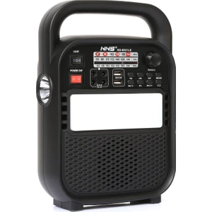 NS-8031LS Kamp Feneri Işıldak Güneş Panelli Bluetooth Hoparlör Fm Radyo + 2x ampul 3600 Mah Pil