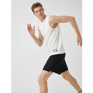 Minimal Baskılı Atlet Bisiklet Yaka