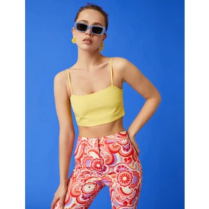 Crop Atlet İnce Askılı U Yaka