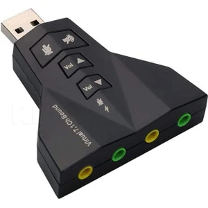 Harici USB 3D Ses Kartı Ses Çift Sanal 7.1 USB 2.0 Adaptör Dizüstü Bilgisayar Için Tak ve Çalıştır