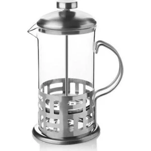 Home Cam Üzeri Metal Kaplama French Press Filtre Kahve  Bitki Çayı Demliği 350 Ml.