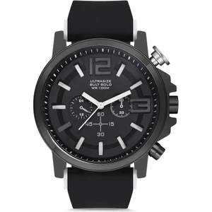 Aqua Di Polo 1987 Erkek Siyah Silikon Kordonlu Analog Kol Saati APWR010004