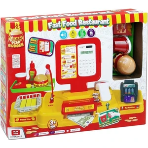 Uçar Oyuncak Barkod Okuyuculu Tartılı Pos Makineli Hesap Makineli Yazar Kasa Hamburger Seti