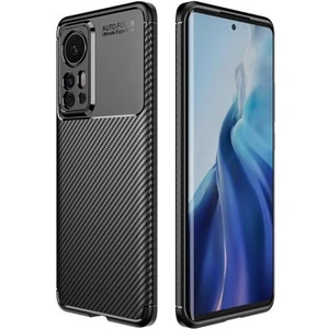 Xiaomi Mi 12 Pro Maxy Serisi Carbon Fiber Silikon Kılıf-Siyah