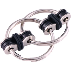 Anahtar Yüzük Tri-Spinner Anti Anksiyete Oyuncak Siyah (Yurt Dışından)