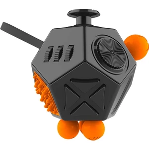 12 Kenar Fidget Küp Dekompresyon Oyuncak Siyah (Yurt Dışından)