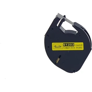 Letratag 59423 Sarı Plastik Etikete Siyah