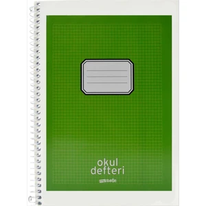A5 96 Yaprak Karton Kapak Spiralli Defter Kareli