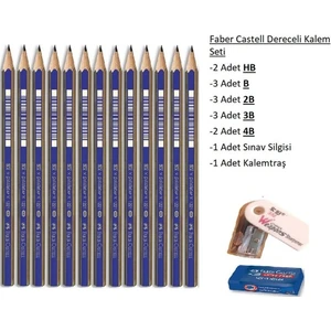 Resim Kalemi Faber Dereceli Kalem Seti Karakalem Seti Hb B 2b 3b 4b 5b 6b 7b 8b 13'lü Set