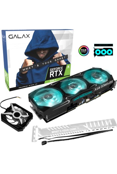 Galax RTX3080 Ti Seious Gaming Sg Edition (1-Click Oc) 12GB 384BIT GDDR6X Ekran Kartı (38IOM5MD99DD)