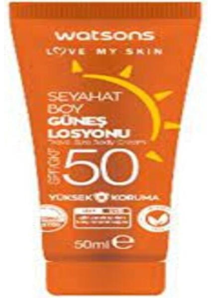 Seyahat Boy Spf 50 Güneş Kremi 50 ml