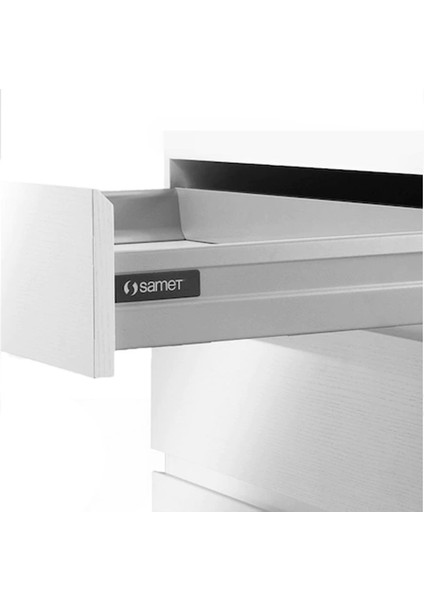 Smart Box 45 Cm Bordürsüz Gri Çekmece Rayı