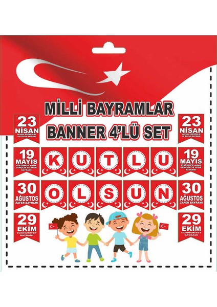 Flama Bayrak Milli Bayramlar Seti Set 1 Adet