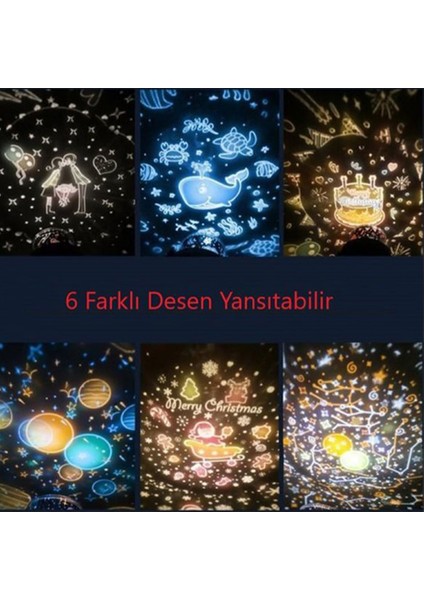 Dönen ve Renkli Star Master Projeksiyon Gece Lambası indirimleri