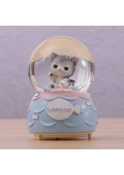 Tatlı Kedi Orta Boy Işıklı Müzikli Kar Küresi fırsatları