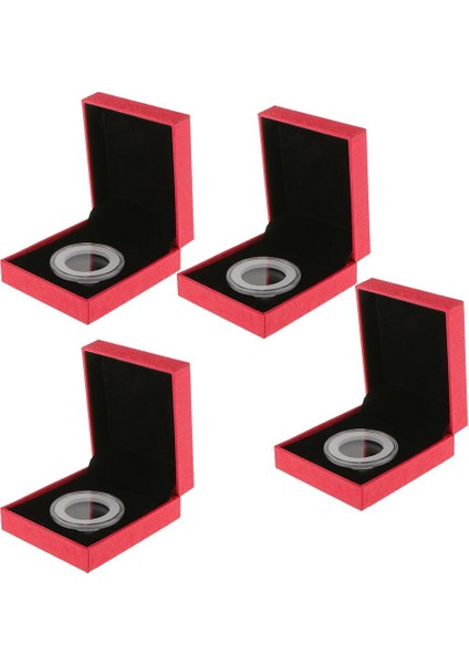 4pcs Tek Madeni Para Toplayıcılar Peluş Kadife Sunum Ekran Kutusu 38 mm. (Yurt Dışından)