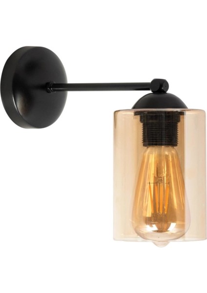 Mylights Retro Beyaz Siyah Aplik Bal Cam