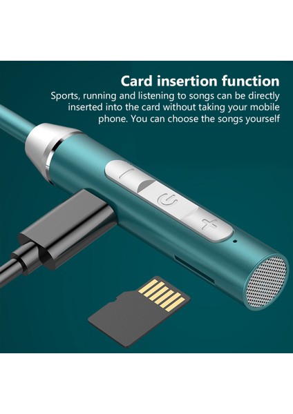 Kablosuz Bluetooth Gerdanlık Manyetik Kulak İçi Spor Mikrofonlu Stereo Kulaklıklar (Yurt Dışından)
