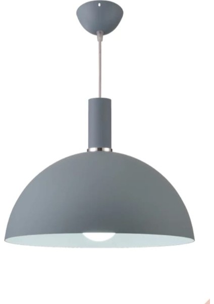 Retro Metal Gri Dekoratif Rustik Kafe Mutfak Sarkıt Avize Çap 40 cm