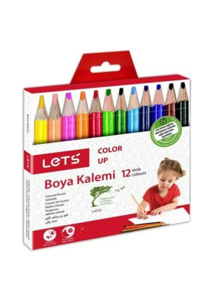 Lets 12 Renk Yarımboy Boya Kalemi L-4112