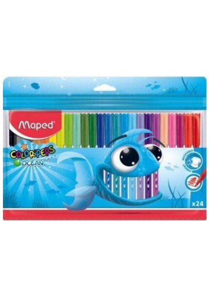 Color'peps Ocean Keçeli Kalem Plastik Poşet 24 Renk 845722