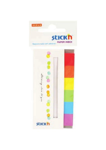 Stıckn 50X20 Kapaklı 6 Gökkuşağı Rnk 180YP Yapışkanlı Not Kağıdı