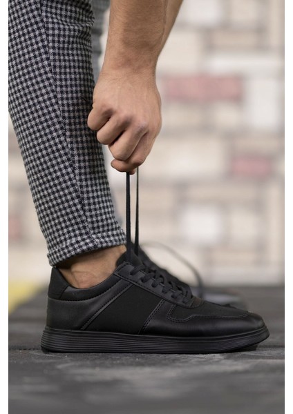 Siyah - Siyah Unisex Sneaker 0012219
