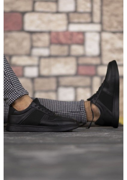 Siyah - Siyah Unisex Sneaker 0012219