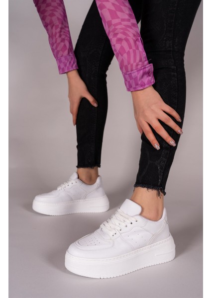 Beyaz Kadın Sneaker 0012255 modelleri