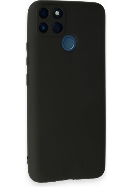 Realme C21Y Kılıf Yumuşak Dokulu Kamera Korumalı Silikon - Siyah