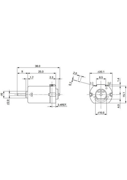 F130 3-6V Dc Motor - Hobi ve Oyuncak Motoru