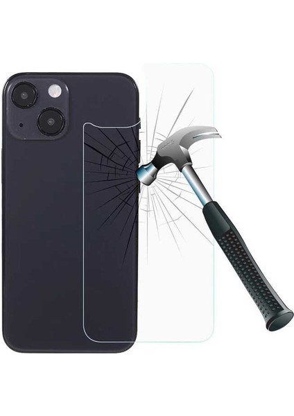 Case 4U Apple iPhone 13 9H Sert Temperli Cam Arka Koruyucu Şeffaf