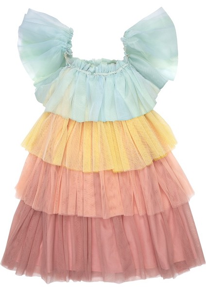 - Rainbow Ruffle Princess Dress-Up - 3-4 Years - Fırfırlı Gökkuşağı Elbisesi - 3-4 Yaş modelleri