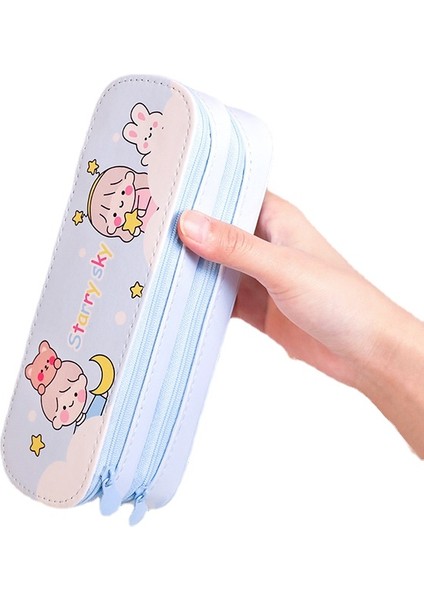 Çift Katmanlı Büyük Kapasiteli Kalem Kutusu (Yurt Dışından)