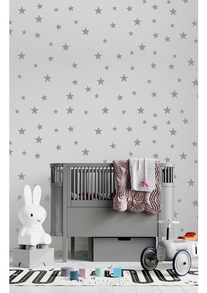 Gri Yıldız Duvar Sticker 3-4-5 cm 200 Adet Bebek ve Çocuk Odası Dekoratif Duvar Çıkartması Sticker fiyatları
