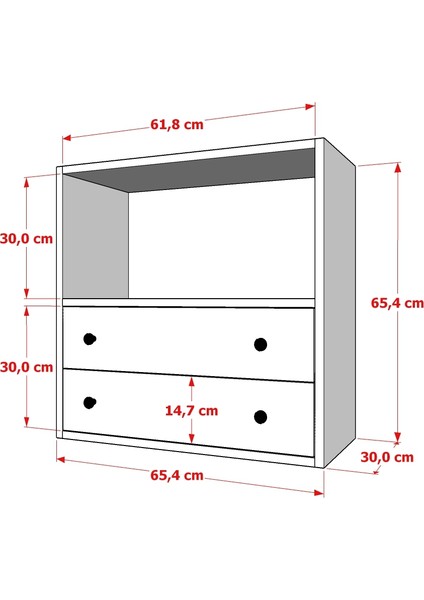 Çekmeceli Rafli Kitaplik 65 cm Beyaz KTP-1158-Ç indirimleri