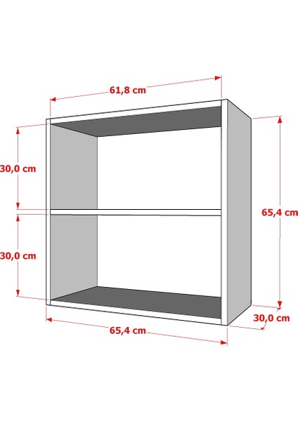 Rafli Kitaplik 65 cm Beyaz KTP-1156 modelleri